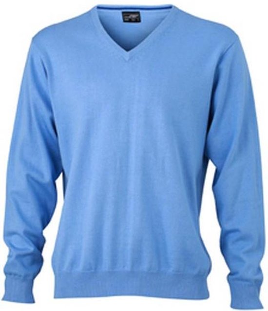 Foto: James and nicholson heren v hals pullover gletsjer blauw 