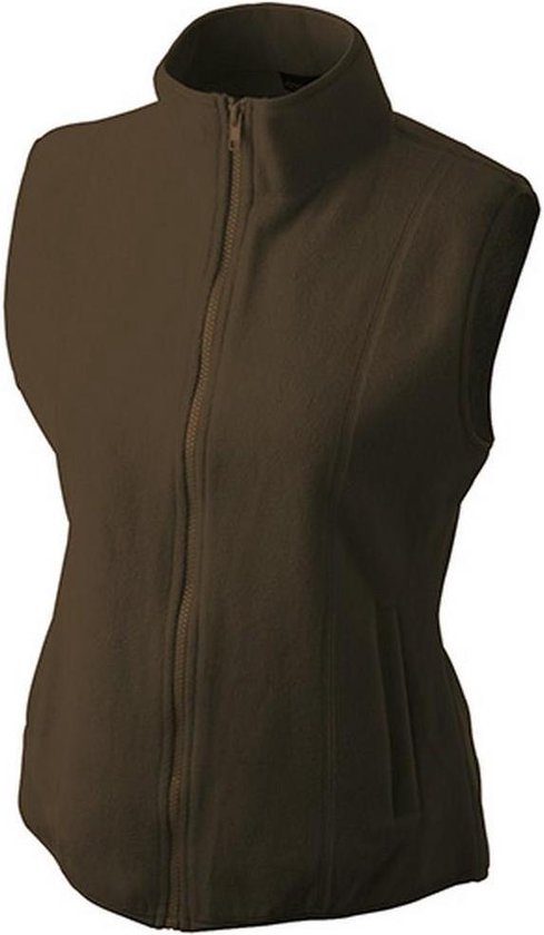 James and Nicholson Gilet Microfleece Femme / Femme (Marron)