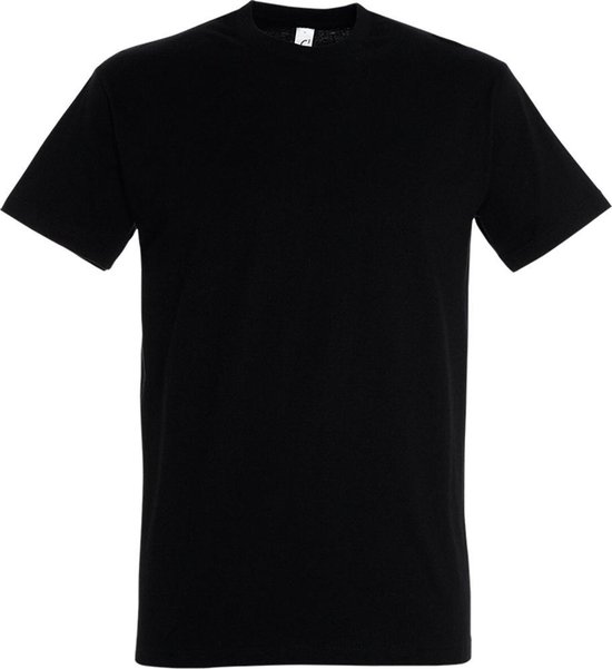 SOLS T-shirt à manches courtes Imperial Heavyweight pour hommes (Deep Black)
