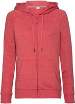 Russell Dames/dames HD Zip Hooded Sweatshirt (Rode mergel)