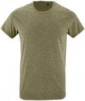 SOLS Heren Regent Slim Fit T-Shirt met korte mouwen (Heide Khaki)