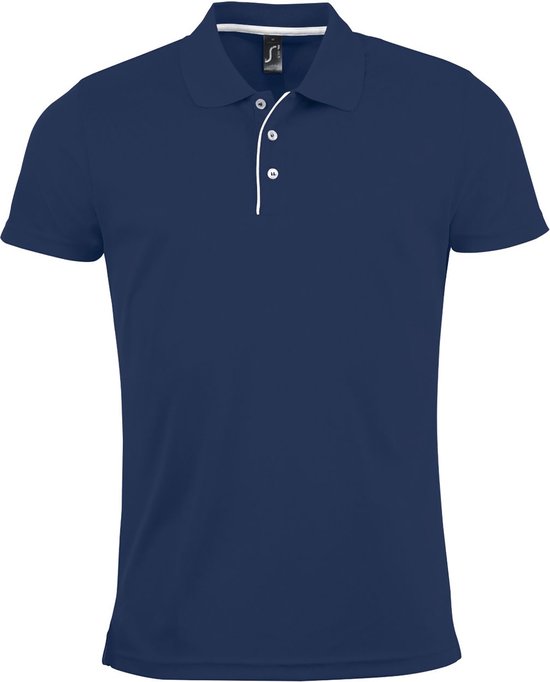 SOLS Heren Performer korte mouw Pique Polo Shirt (Franse marine)