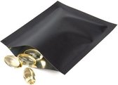 Plastic Zakken Mat Zwart 6,4x8,9cm Sealbaar permanente Sluiting (100 stuks)