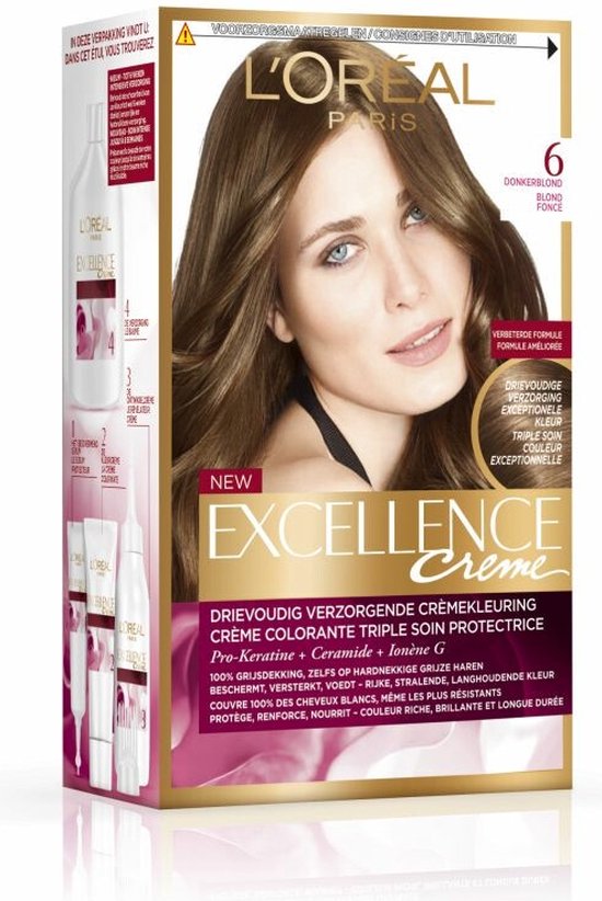 visie aflevering creatief L'Oréal Paris Excellence Crème 6 - Donkerblond - Haarverf | bol.com