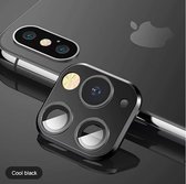 Camera Lens Glass Protector Geschikt voor: Apple iPhone 11 Pro Max - - Zwart