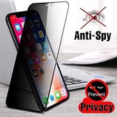 Anti Spy Full Privacy Screenprotector Glas - Tempered Glass Screen Protector Geschikt voor: Apple iPhone X / XS