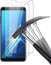 Screenprotector Glas - Tempered Glass Screen Protector Geschikt voor: Samsung Galaxy A8 2018 - 2x