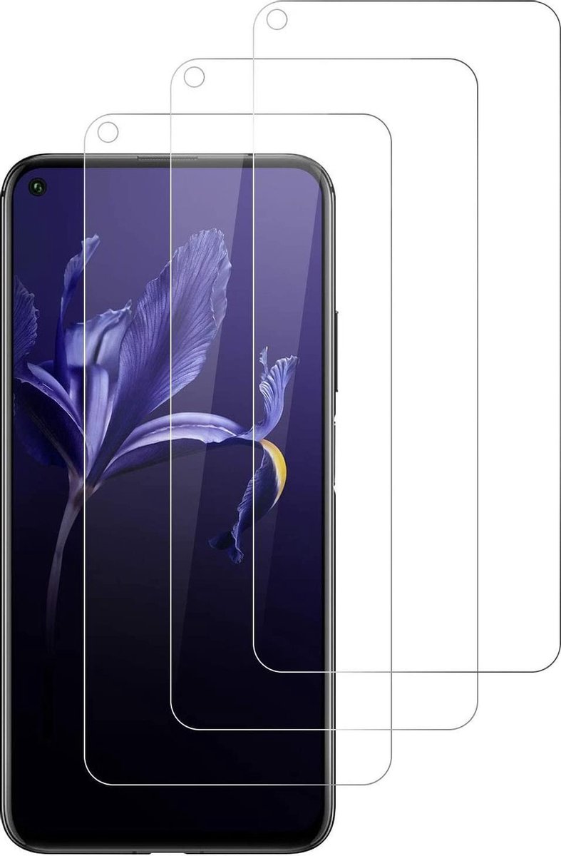 Screenprotector Glas - Tempered Glass Screen Protector Geschikt voor: Huawei Nova 5T - 3x