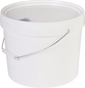 2x seaux avec couvercle et poignée - Wit - 10 litres - Ménage - Seaux de Jardinage de produits de nettoyage - Seau Bricolage / seaux pratiques