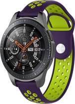Huawei watch GT silicone dubbel band - paars groen - 18mm bandje - Horlogeband Armband Polsband