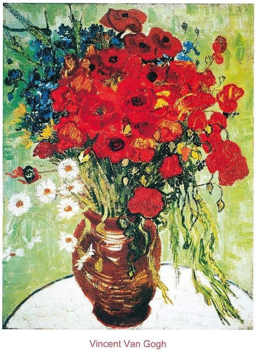 PGM Kunstdruk Vincent Van Gogh - Vase avec marguerite 60x80cm Divers
