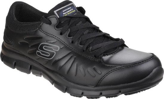 Skechers Beroepsvrouwen/dames Eldred Slip Resistant Lace Up Werkschoenen  (Zwart) | bol.com