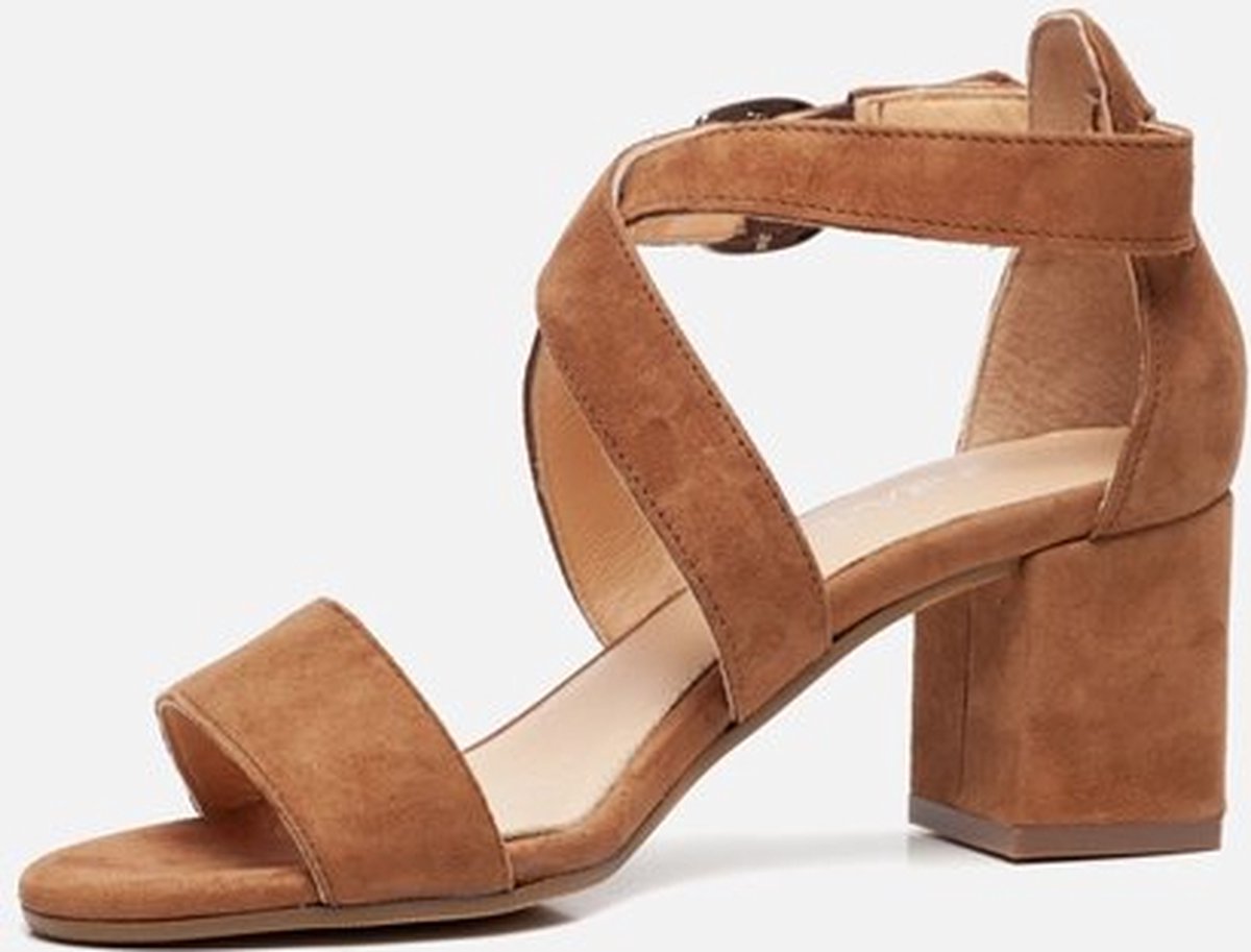 Linea Zeta Sandalen met hak cognac - Maat 41 | bol.com