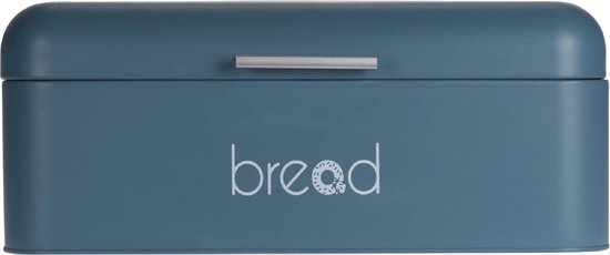 Blauwe broodtrommel Bread van metaal cm - -... | bol.com