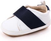 Wit met zwarte schoenen - Kunstleer - Maat 19/20 - Harde zool - 6 tot 12 maanden