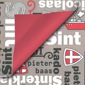 Cadeaupapier inpakpapier geschenkpapier rol Sint Bronze 50 centimeter x 200 meter