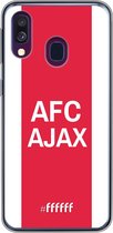 Samsung Galaxy A50 Hoesje Transparant TPU Case - AFC Ajax - met opdruk #ffffff