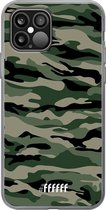 6F hoesje - geschikt voor iPhone 12 - Transparant TPU Case - Woodland Camouflage #ffffff