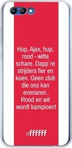 Honor 10 Hoesje Transparant TPU Case - AFC Ajax Clublied #ffffff