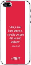 iPhone SE (2016) Hoesje Transparant TPU Case - AFC Ajax Quote Johan Cruijff #ffffff