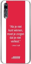 Huawei P20 Pro Hoesje Transparant TPU Case - AFC Ajax Quote Johan Cruijff #ffffff