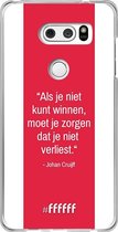 LG V30 (2017) Hoesje Transparant TPU Case - AFC Ajax Quote Johan Cruijff #ffffff