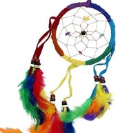 Bali Dreamcatcher - Medium Rond - Regenboog