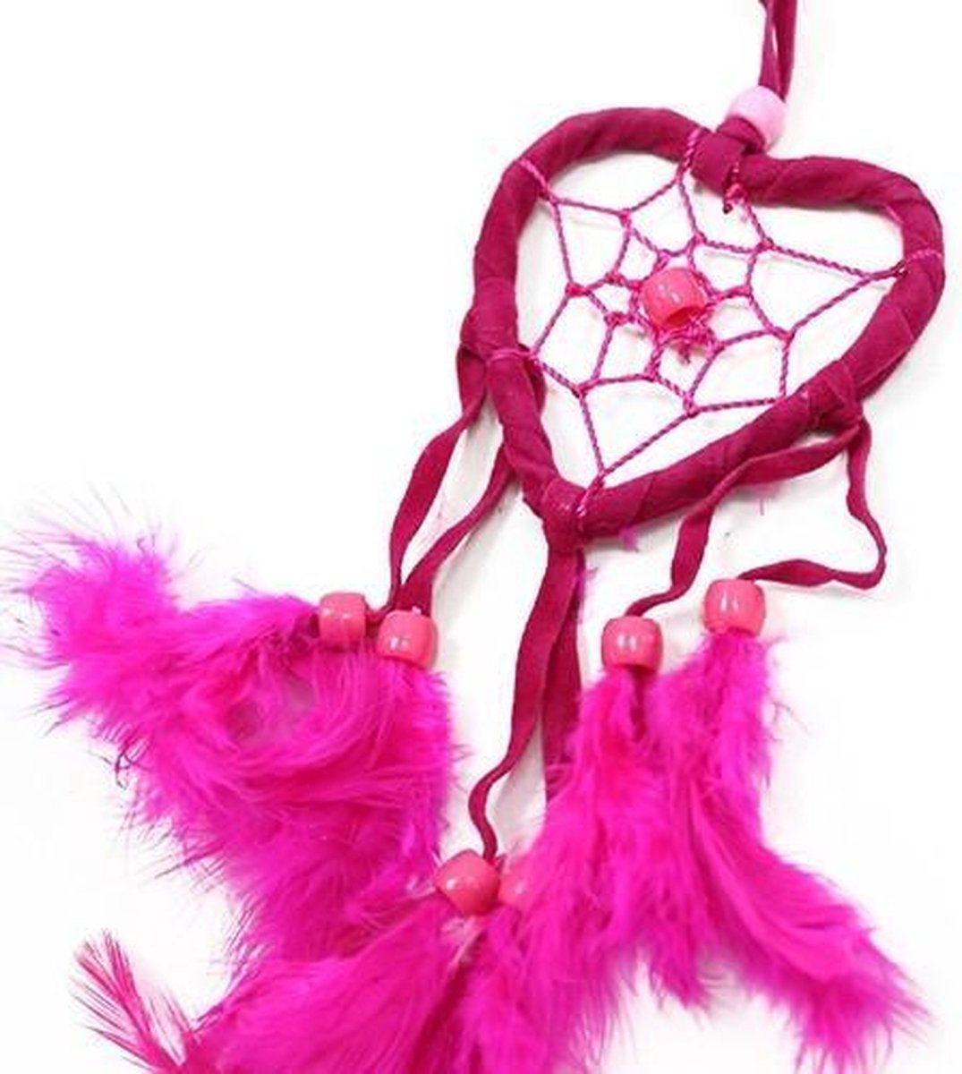 3 x Bali Dreamcatcher - Klein Hart - Turqoise/Roze/Paars