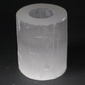 Photophore Sélénite - Cylindre - Bougeoir - 10 cm