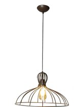De Cestina hanglamp in bruin zorgt voor een industriële uitstraling, ideaal voor in je eetruimte. De hanglamp wordt zonder lichtbron geleverd en heeft een E27 fitting.