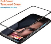 EmpX Samsung Galaxy Note 20 Ultra   Tempered Glass Zwart Full Cover Plus
