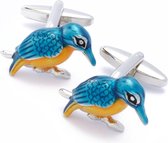 Boutons de manchette - Kingfisher Blauw