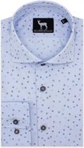 GENTS | Blumfontain Overhemd Heren Volwassenen print lichtblauw Maat M 39/40