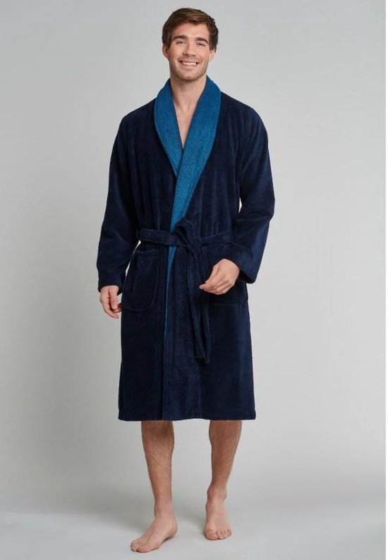 Schiesser - Selected Premium - Robe de chambre - 171974 - Blue nuit - 48