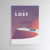 Let's get lost - Walljar - Wanddecoratie - Schilderij - Canvas