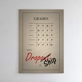 Walljar - Dropship - Muurdecoratie - Poster met lijst