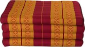 Fine Asianliving Thais Kussen Matras Gevouwen 80x200cm Mat Kussen XXXL Oranje Meditatie Mat Matras