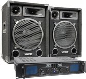 Complete MAX10 geluidsinstallatie met MAX10 speakers en SPL500 versterker - 500W