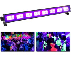 Blacklight - BeamZ BUV93 LED blacklight bar met 8x 3W LED's