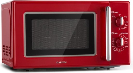 Caroline magnetron grill | 20 liter | 700 W magnetron / 1000 W grill | draaiplateau Ø 25,5cm | QuickSelect | retro design