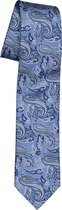 Pelucio stropdas - blauw paisley - Maat: One size