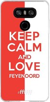 6F hoesje - geschikt voor LG G6 -  Transparant TPU Case - Feyenoord - Keep calm #ffffff