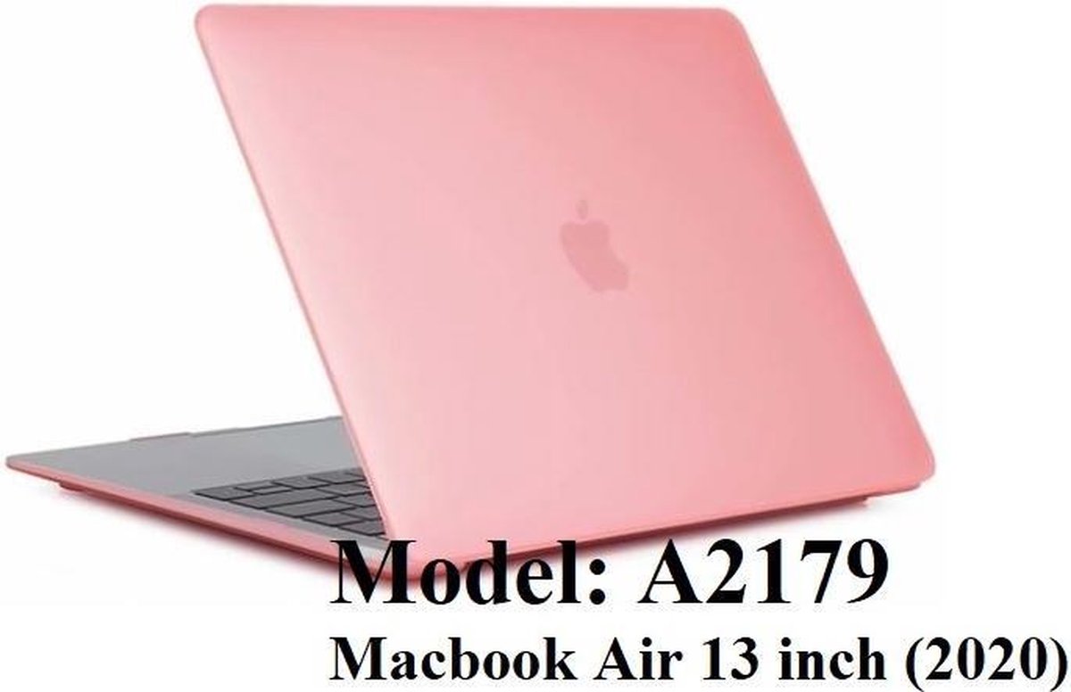 Macbook Case Cover Hoes voor Macbook Air 13 inch 2020 A2179 - A2337 M1 - Laptop Cover - Matte Pink