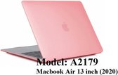 Macbook Case Cover Hoes voor Macbook Air 13 inch 2020 A2179 - A2337 M1 - Laptop Cover - Matte Pink