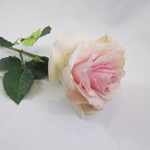 Decoratiebloem, roos, roze, 75 cm: kunststof en zijde
