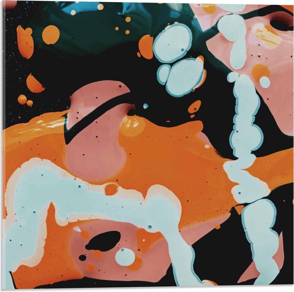 Acrylglas - Verf Spatel - 60x40cm Foto op Acrylglas (Wanddecoratie op Acrylglas)