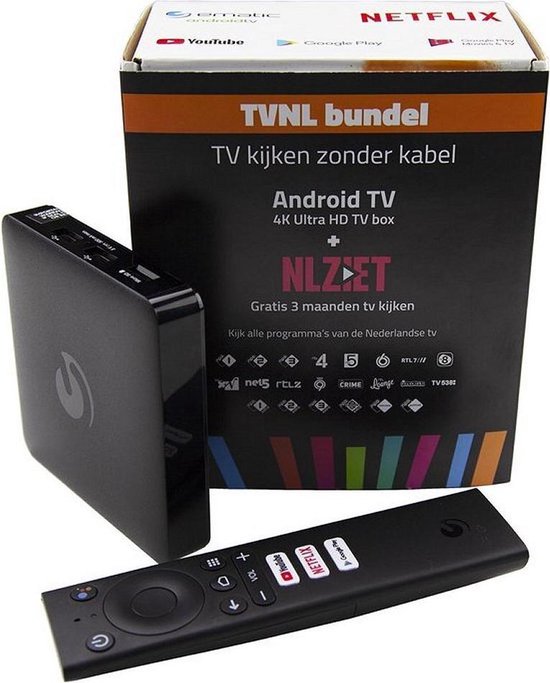 TVNL Bundel - Android TV - 4K Ultra HD TV Box - + 3 Maanden NL Ziet |  bol.com