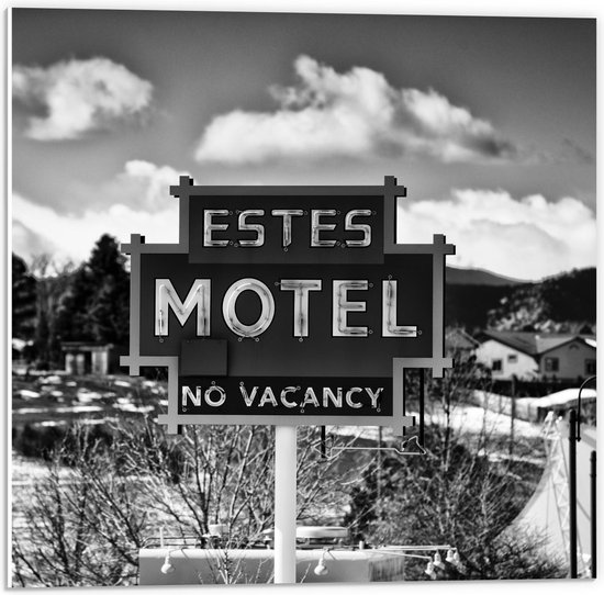Forex - 'Estes Motel' - 50x50cm Foto op Forex