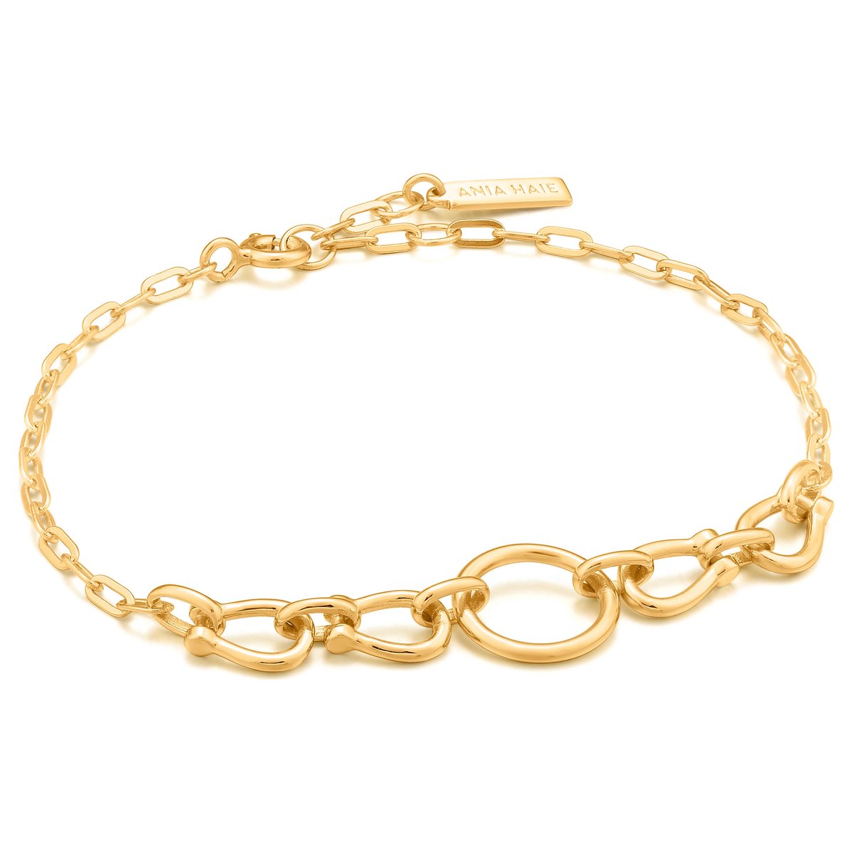 Ania Haie Chain Reaction AH B021.04G Dames Armband 18,5 cm