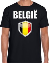 Belgie landen t-shirt zwart heren - Belgische landen shirt / kleding - EK / WK / Olympische spelen Belgie outfit S